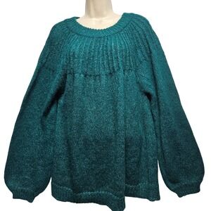 LC Lauren Conrad Knit Sweater Sparkle Bow Back Cozy Pullover XXL coastal grandma